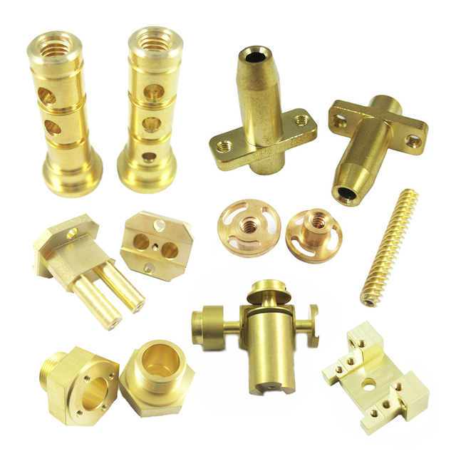 Custom 5 Axis Precision Milled Turned Machined Brass Fittings Accessories